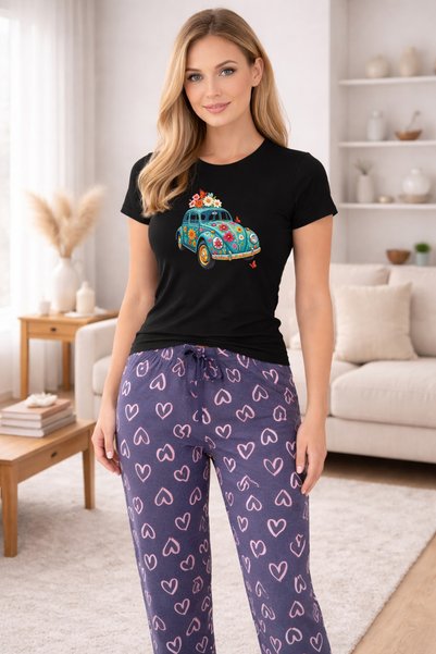 MVRDAR Pijamale dama din bumbac premium, pijama femei confortabila