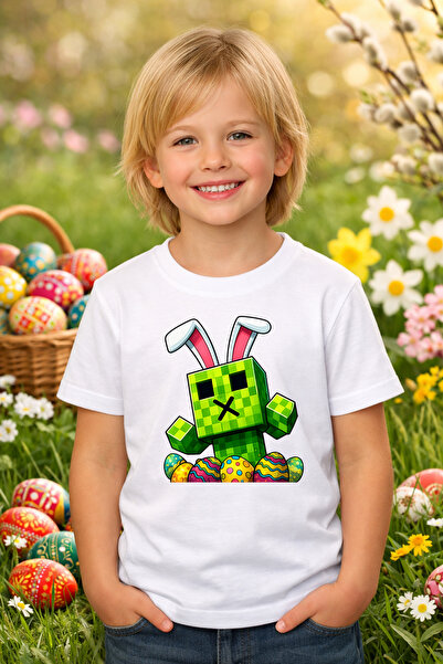 MVRDAR Tricou copii Paste fericit - tricou unisex din bumbac 100%, colectia P...