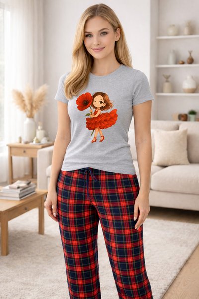 MVRDAR Pijamale dama din bumbac premium, pijama femei confortabila
