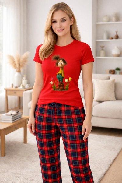 MVRDAR Pijamale dama din bumbac premium, pijama femei confortabila