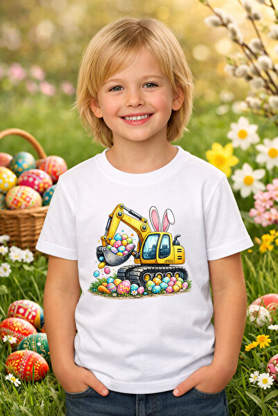 MVRDAR Tricou copii Paste fericit - tricou unisex din bumbac 100%, colectia P...