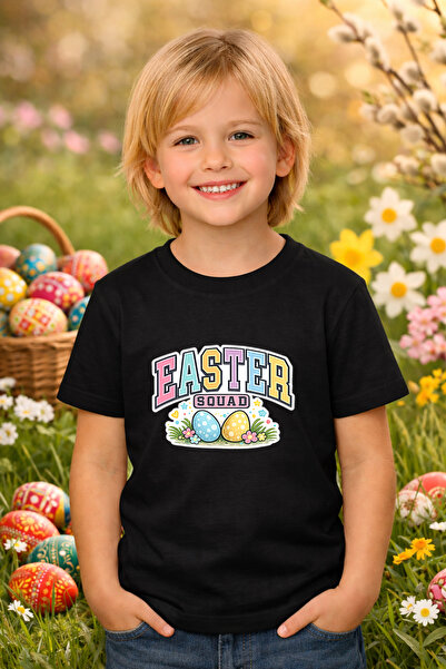 MVRDAR Tricou copii Paste fericit - tricou unisex din bumbac 100%, colectia P...