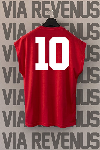 Vordevia Number 10 Back Printed Zero Sleeve Sports Tshirt
