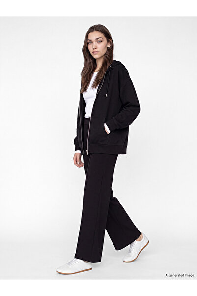 LC Waikiki Lcw Modest Black Softtouch Women's Sweatpants