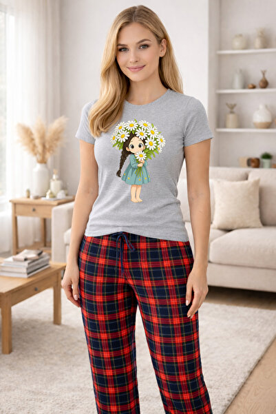 MVRDAR Pijamale dama din bumbac premium, pijama femei confortabila
