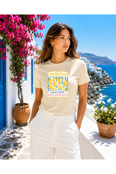 MVRDAR Women's fitted summer t-shirt made of 100% Cotton for vacation, holida...