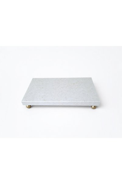 Nexa Doğaltaş Footed Marble Presentation Tray and Oil Dish Base – 25X15 cm Rectangular Marble Tray