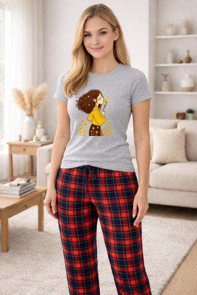 MVRDAR Pijamale dama din bumbac premium, pijama femei confortabila