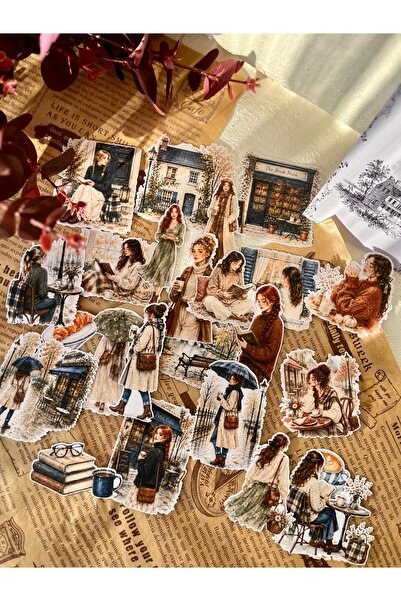 Genel Markalar Nostaljik Sonbahar Washi Sticker Seti -25 Adet Sticker-Bullet ...