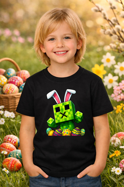 MVRDAR Tricou copii Paste fericit - tricou unisex din bumbac 100%, colectia P...
