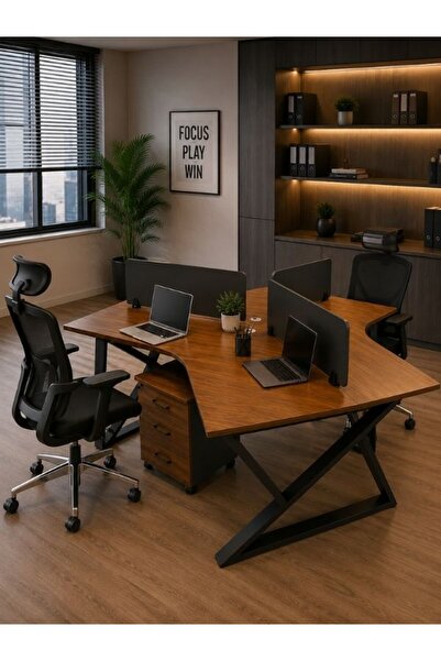 Generic Brand Modern Triple Working Station Office Desk