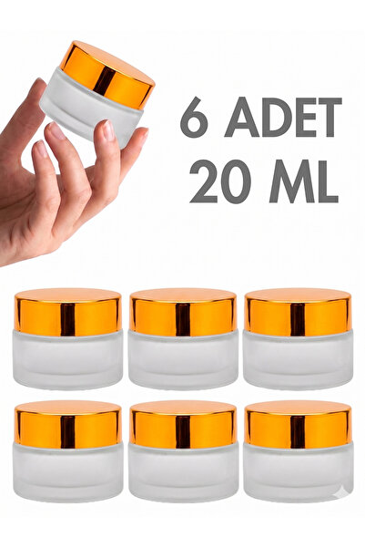 Milea 20 ML Gold Parlak Kapaklı Buzlu Dudak Cilt Bakımı Krem Kozmetik El Bakım Seyahat Cam Kavanozu
