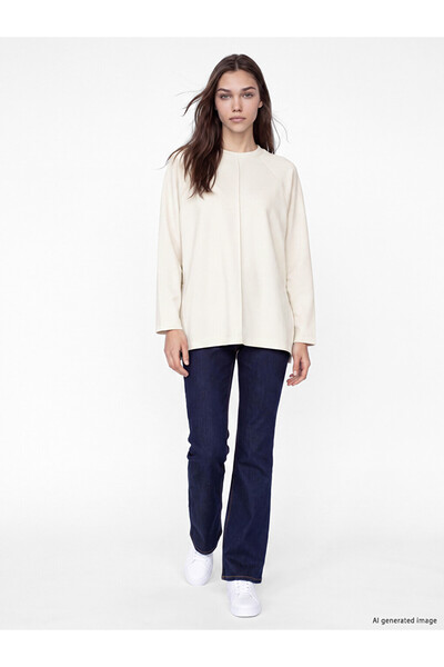 LC Waikiki Lcw modestsoft touch oversize women's sweatshirt tunic