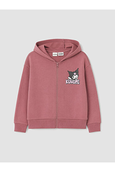 LC Waikiki Kuromi Printed Girls' Zippered Sweatshirt