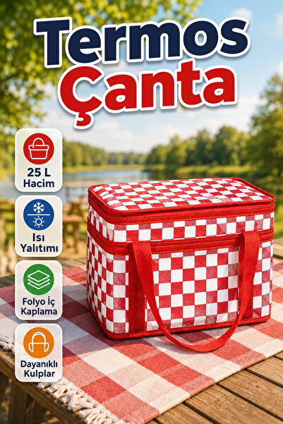 canrodi 25 L Thermal Insulated Thermos Picnic Bag – Aluminum Foil Inner Lining