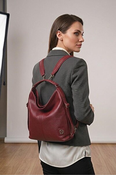 KIRASE Women's Functional Soft Leather Shoulder and Backpack School Bag Daily...