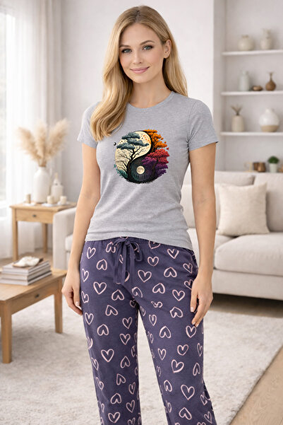 MVRDAR Pijamale dama din bumbac premium, pijama femei confortabila