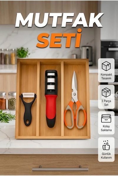 canrodi 3-dijelni set višenamenskih kuhinjskih makaza – Ergonomska drška sa o...