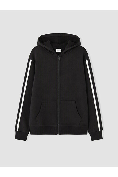 LC Waikiki Hooded girl's zippered sweatshirt