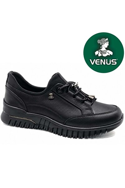 Venüs Alnus Hakiki Deri Ortopedik Kadın Casual Ayakkabı SİYAH-CİLT