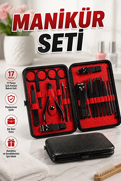 canrodi Professional 17-Piece Stainless Steel Manicure and Pedicure Care Set ...