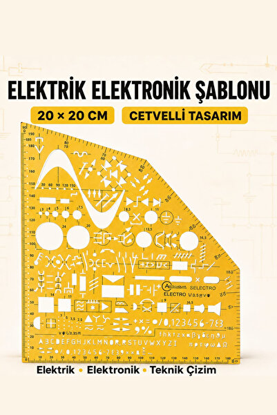 Artscholar Elektrik Şablonu & Elektronik Çizim Şablonu 20*20 cm