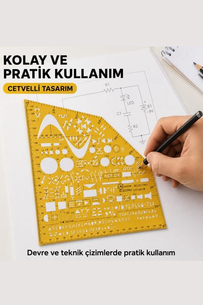Artscholar Elektrik Şablonu & Elektronik Çizim Şablonu 20*20 cm