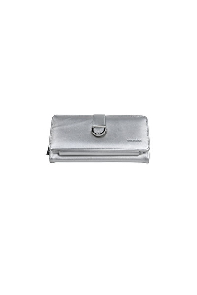 dukidasoturkiye Duki Daso Lockable Silver Multi-Compartment Zippered Long Wom...