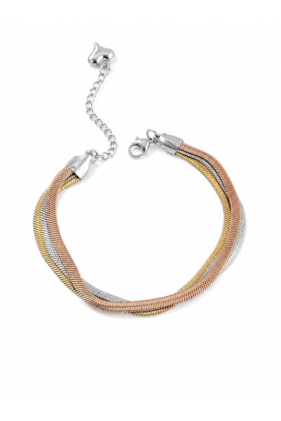 serelya 316L Steel Colorful Italian Chain Model Multiple Bracelet