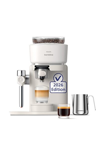 Philips Baristina Latte espresso makinesi, süt köpürtücülü, beyaz, 16 bar