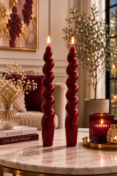 By Şirin Candle Burgu Şamdan Mum 2 li