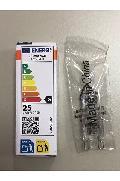 Osram 3 ADET G9 25W=260 LÜMEN HALOJEN LAMBA SAİMELEKTRİK
