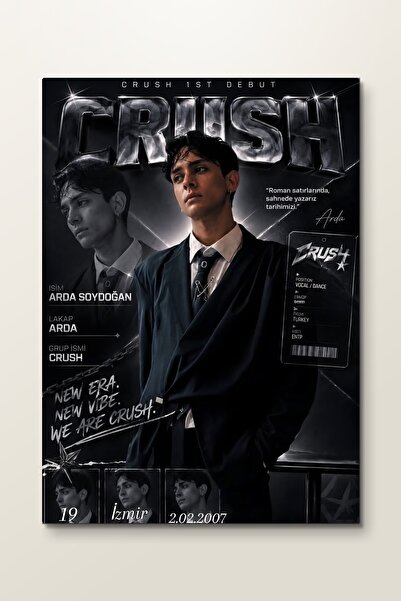 ArtPlaka Arda Soydoğan: Crush Debüt Posteri - Müzik Metal Tablo - Mıknatıslı ...