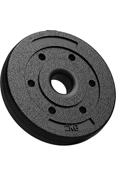 Fitness World 2kg Dumbbell Disc (1Pc), Reinforced Plastic Weight Plate Ideal ...