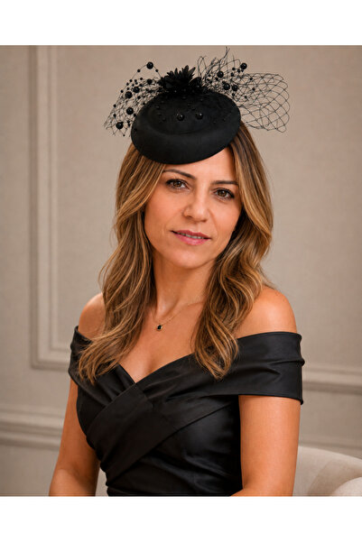 bba new trend Nikah Şapkası Beyaz Fascinator El Yapımı Vualet Nikah Şapkası Ş...