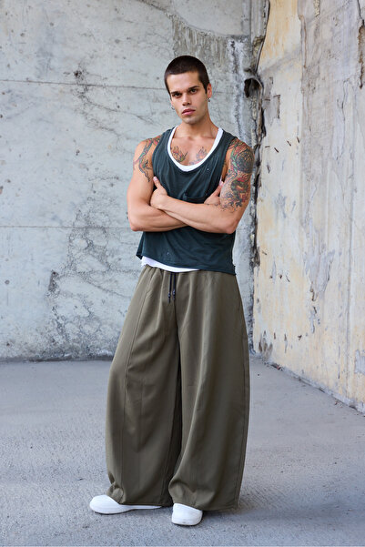 Superbluemexico Men's Loose Street Style Shalwar Trousers