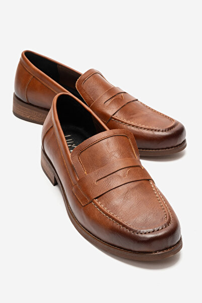 by selvi Lukka Shoes حذاء دانيال رجالي مصنوع يدويًا من الجلد الصناعي بلون أسمر