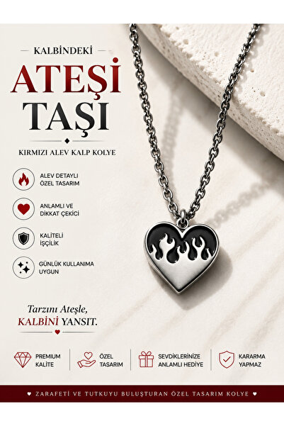 FG KONNİCHİWA Women Men Steel Clamshell Heart Pendant Steel Chain Twist Chain...