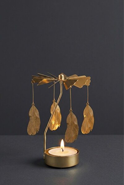 PRİME HOME Isıyla Dönen Tüy Figürlü Metal Mumluk - Tealight Şamdan & Dekorati...