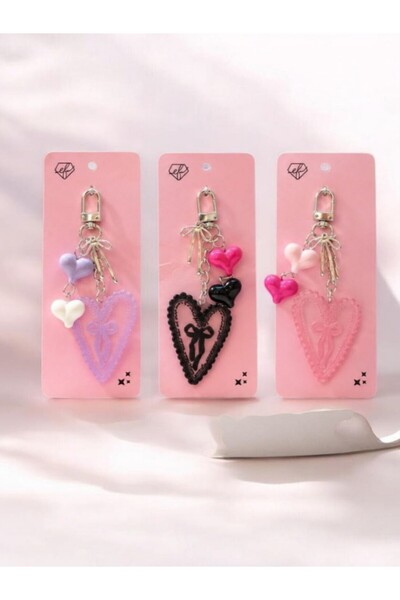 ELAS HOME Pinterest Model Heart-Shaped Bag Charm