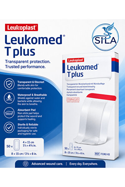 LEUKOMED 15ضمادة جروح شفافة ومقاومة للماء لوكوميد تي بلس من إيسيتي (مقاس 8 سم...