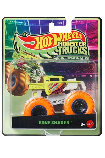 HOT WHEELS شاحنة مونستر تراك مضيئة تتوهج في الظلام بون شاكر JFX08 1:64