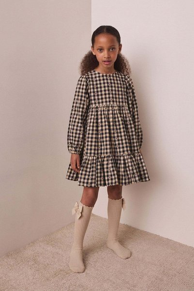 COTENCONCEPT Girl's Bow-Tie Ribbed Knee-Length Socks