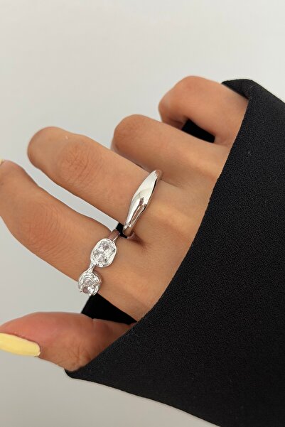 Lavian Accessories 2’li Fari Gold Yüzük Seti