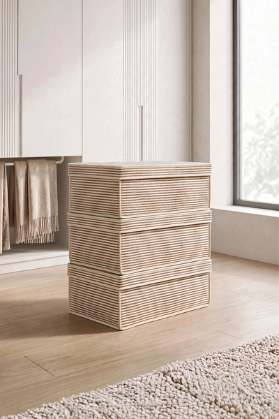 VAYBE 3-Piece under Bed and Inside Cabinet Storage Box with Lid Foldable Orga...