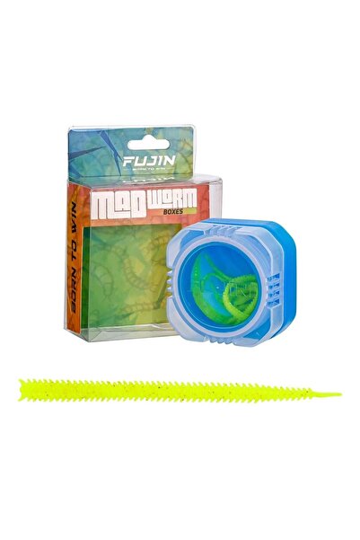 Fujin Mad Worm 9cm Saklama Kutulu LRF Silikonu - FLUO GREEN