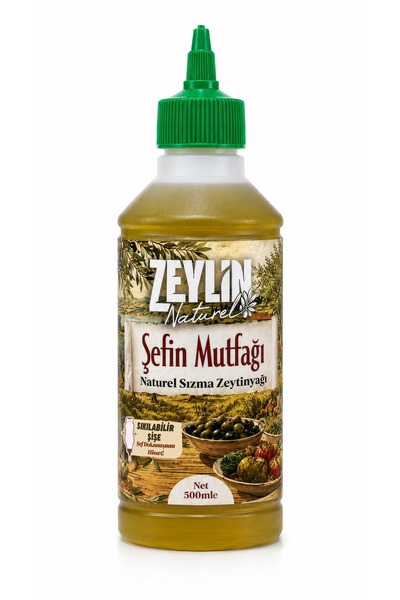 Şefin Mutfağı Plastik Şişe Sıkılabilir Naturel Sızma Zeytinyağı