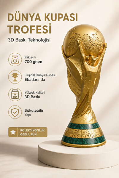 Lmz Design Dünya Kupası Dekoratif Kupa Hediyelik Futbol Severlere Özel