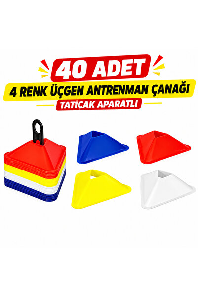 DLKSPORT ÜÇGEN ÇANAK 40 ADET TUTACAKLI 4 RENK