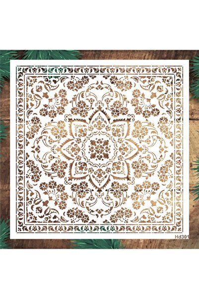 STENCİLTASARIM Stencil Tasarım HD301 Etnik Kilim- Dekoratif Duvar, Eşya, kumaş Boyama Şablonları